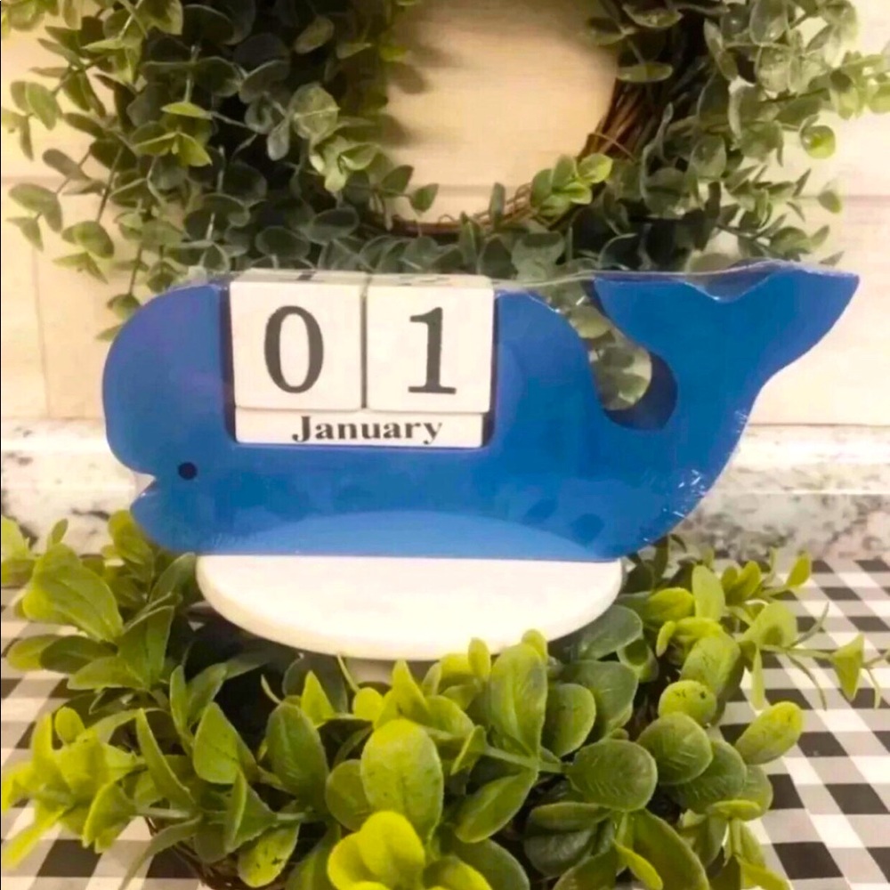 NEW Coastal Nautical Blue Whale Calendar